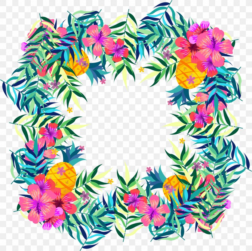 Flower Tropics Fruit Clip Art, PNG, 2368x2363px, Flower, Flora, Floral Design, Fruit, Illustration Download Free