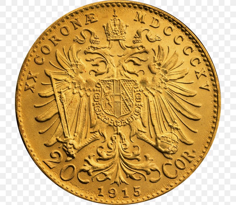 Gold Coin Gold Coin Czech Koruna Austro-Hungarian Krone, PNG, 716x711px, Coin, Ancient History, Austrohungarian Gulden, Austrohungarian Krone, Brass Download Free