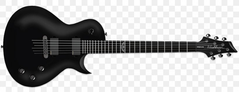 Seven-string Guitar Electric Guitar Dean Guitars Bass Guitar, PNG, 1850x719px, Sevenstring Guitar, Acoustic Electric Guitar, Acoustic Guitar, Bass Guitar, Black And White Download Free