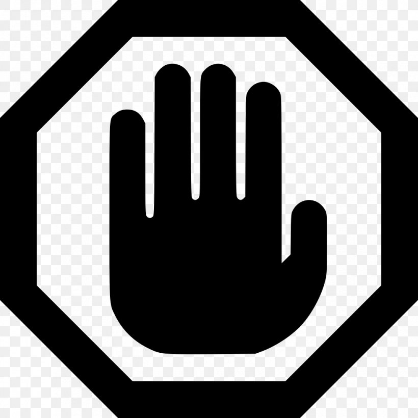 Stop Sign Symbol Clip Art, PNG, 980x980px, Stop Sign, Area, Black And White, Finger, Hand Download Free