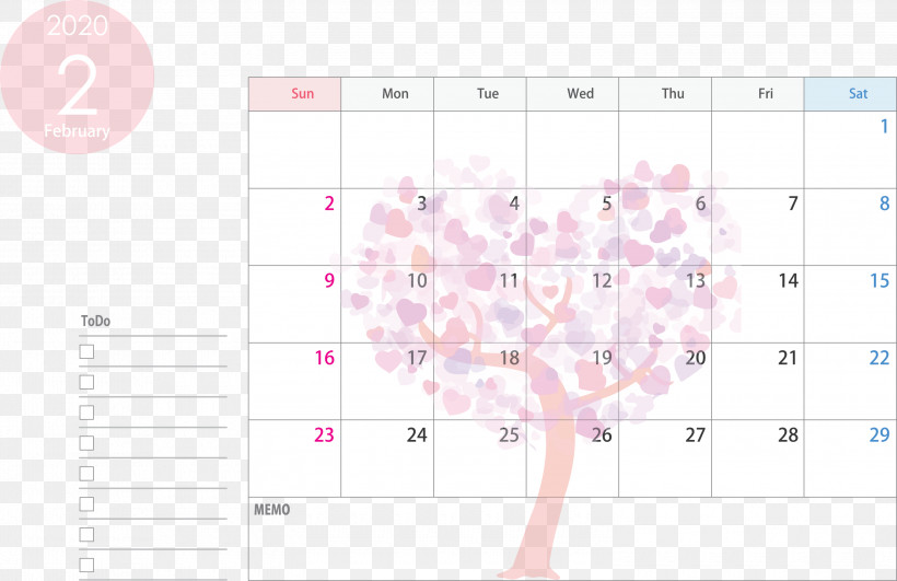 February 2020 Calendar February 2020 Printable Calendar 2020 Calendar, PNG, 3000x1943px, 2020 Calendar, February 2020 Calendar, Diagram, February 2020 Printable Calendar, Heart Download Free
