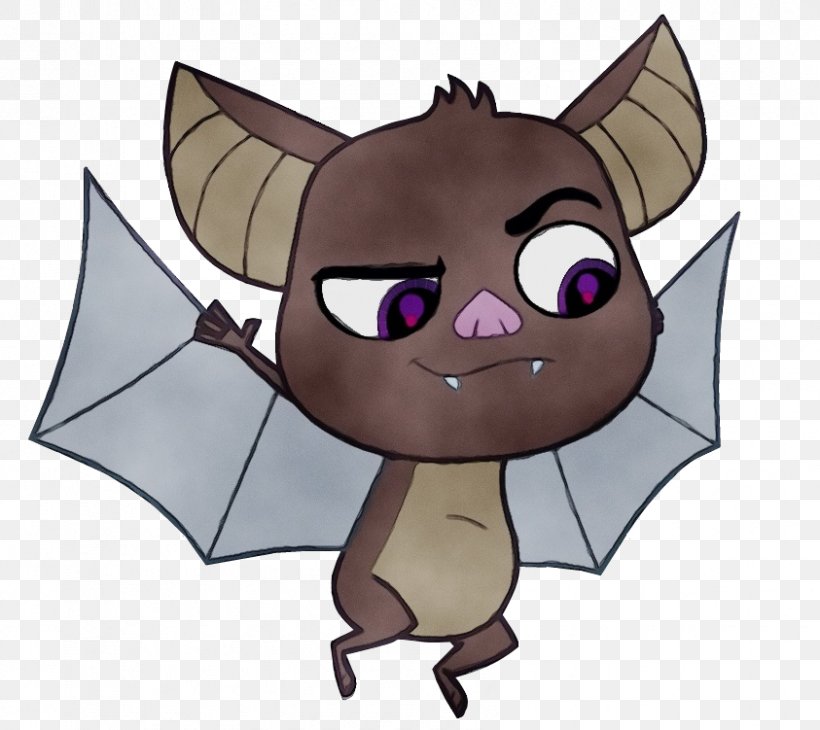 Bat Cartoon, PNG, 843x751px, Watercolor, Animated Cartoon, Animation, Bat, Canidae Download Free