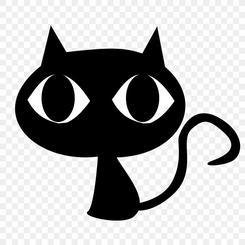 Black Cat Clip Art, PNG, 2400x2400px, Cat, Black, Black And White, Black Cat, Carnivoran Download Free