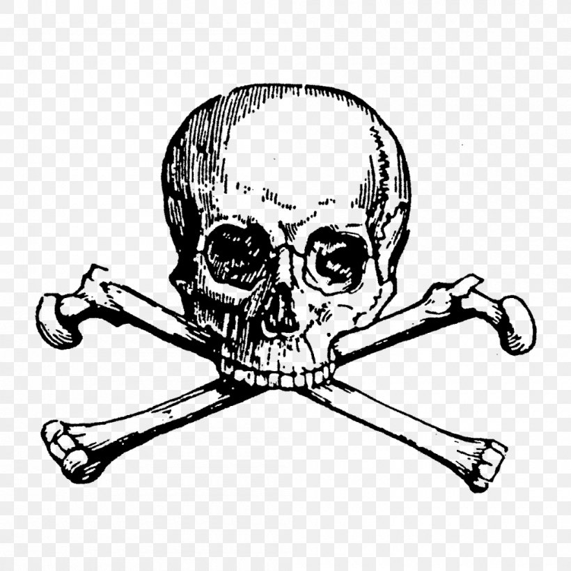 Skull And Bones Skull And Crossbones Art, PNG, 1000x1000px, Skull And Bones, Abziehtattoo, Art, Artwork, Black And White Download Free