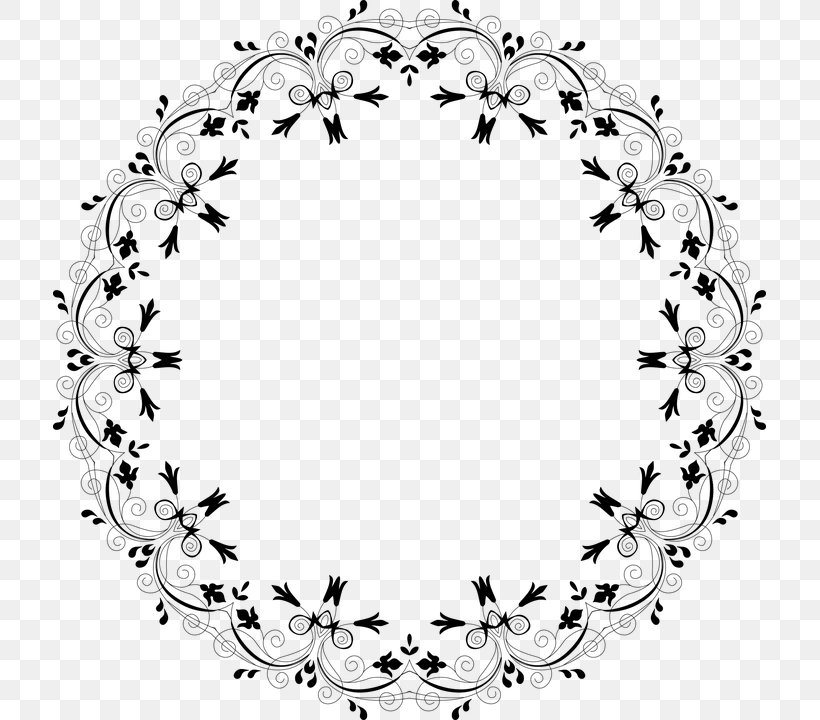 Floral Design Clip Art, PNG, 713x720px, Floral Design, Area, Autocad Dxf, Black And White, Body Jewelry Download Free