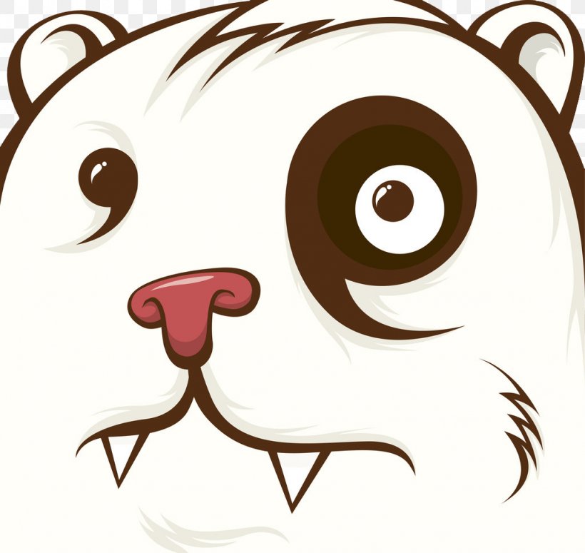 Giant Panda Cartoon Face Illustration, PNG, 1024x968px, Watercolor, Cartoon, Flower, Frame, Heart Download Free