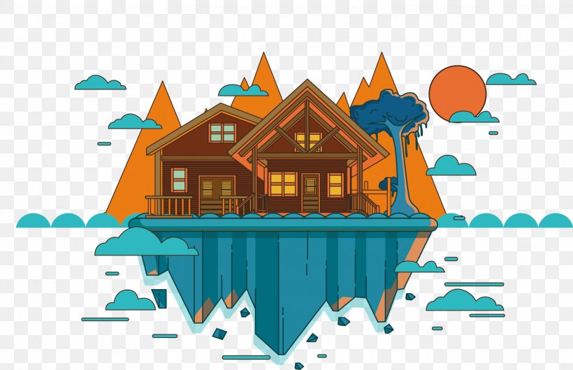 Sky Euclidean Vector Cartoon, PNG, 1549x1002px, Sky, Brand, Cartoon, Cloud, Cottage Download Free