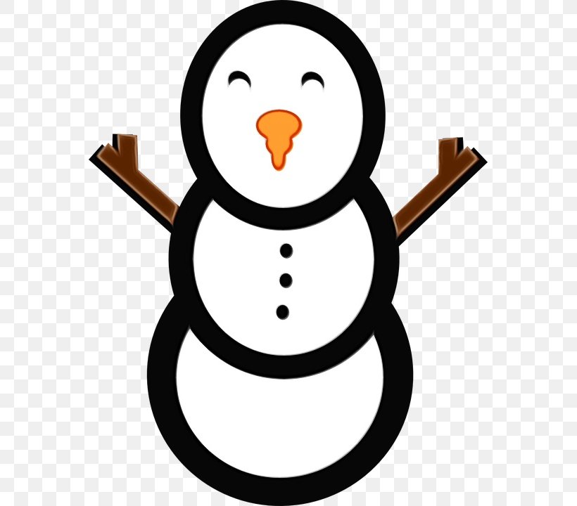 Snowman, PNG, 567x720px, Watercolor, Bird, Cartoon, Drawing, Flightless Bird Download Free