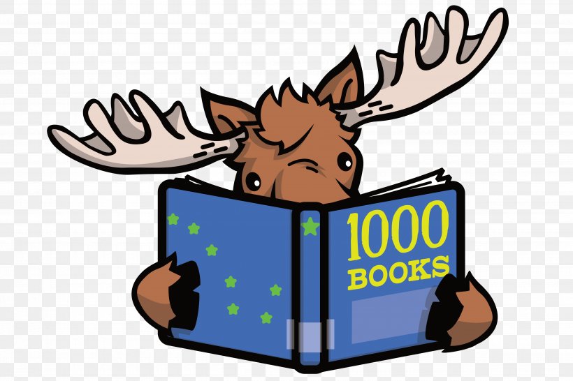 Reindeer Moose Book Reading Clip Art, PNG, 4800x3200px, Reindeer, Antler, Artwork, Book, Cartoon Download Free
