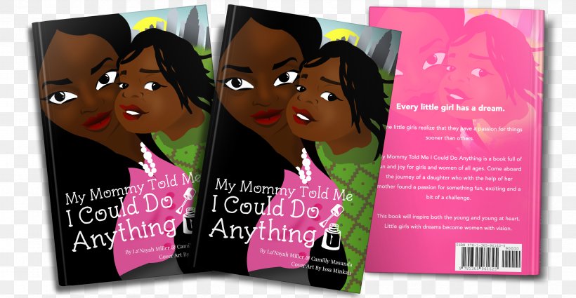 My Mommy Told Me I Could Do Anything Hair Coloring Book Poster Illustration, PNG, 3366x1745px, Hair Coloring, Book, Hair, Pink, Poster Download Free