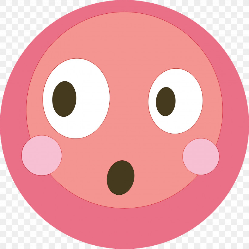 Snout Pink M, PNG, 3000x3000px, Emoji, Paint, Pink M, Snout, Watercolor Download Free