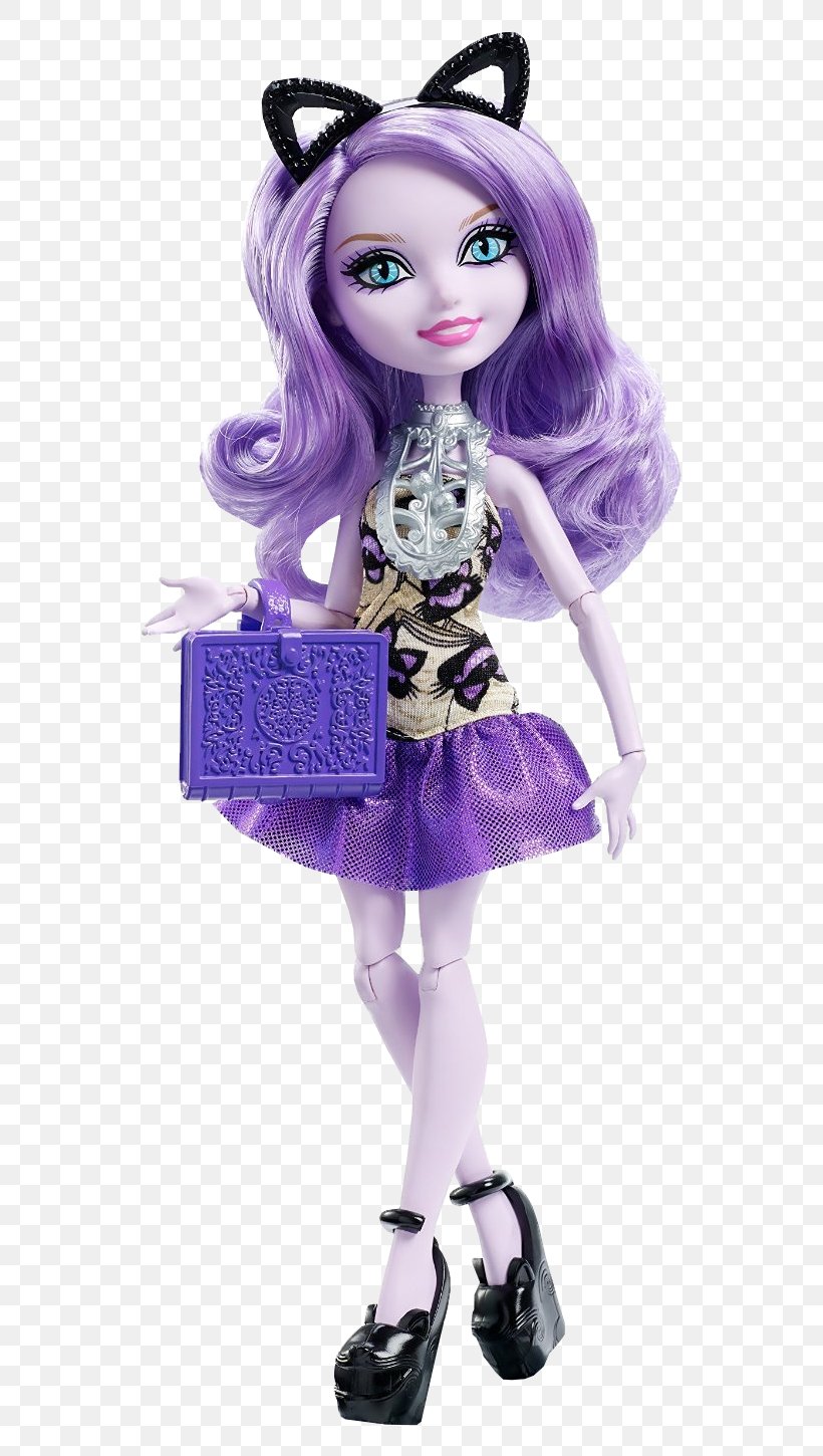 Amazon.com Ever After High Book Party Kitty Cheshire Doll Ever After High Way Too Wonderland Kitty Cheshire Doll, PNG, 600x1450px, Amazoncom, Barbie, Book, Doll, Ever After High Download Free
