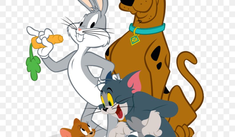 Cat Scooby-Doo Bugs Bunny Tom And Jerry Hare, PNG, 640x480px, Cat, Art, Bugs Bunny, Carnivoran, Cartoon Download Free