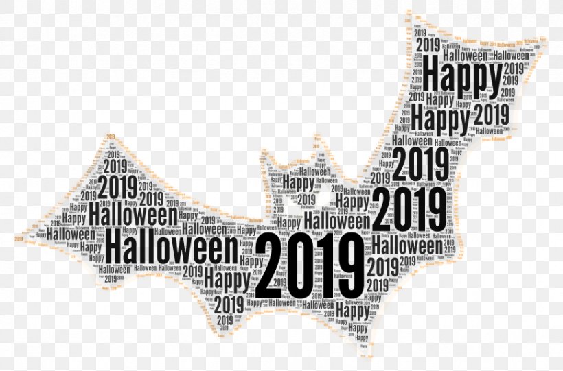 Happy Halloween Graphic, PNG, 869x574px, Happy Halloween 2019, Bat, Brand, Logo, Meter Download Free