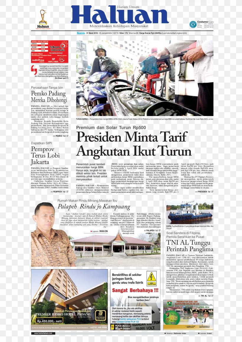 Harian Haluan Newspaper March July February, PNG, 2339x3308px, Newspaper, Advertising, August, February, January Download Free