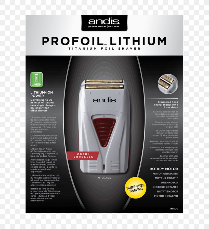 Hair Clipper Andis ProFoil 17150 Shaving Andis Slimline Ion T-Blade Cordless Trimmer, PNG, 700x899px, Hair Clipper, Andis, Andis Profoil 17150, Barber, Brand Download Free