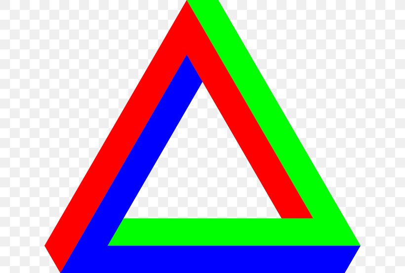 Penrose Triangle Mathematics Clip Art, PNG, 640x554px, Penrose Triangle, Area, Euclid, Geometry, Green Download Free