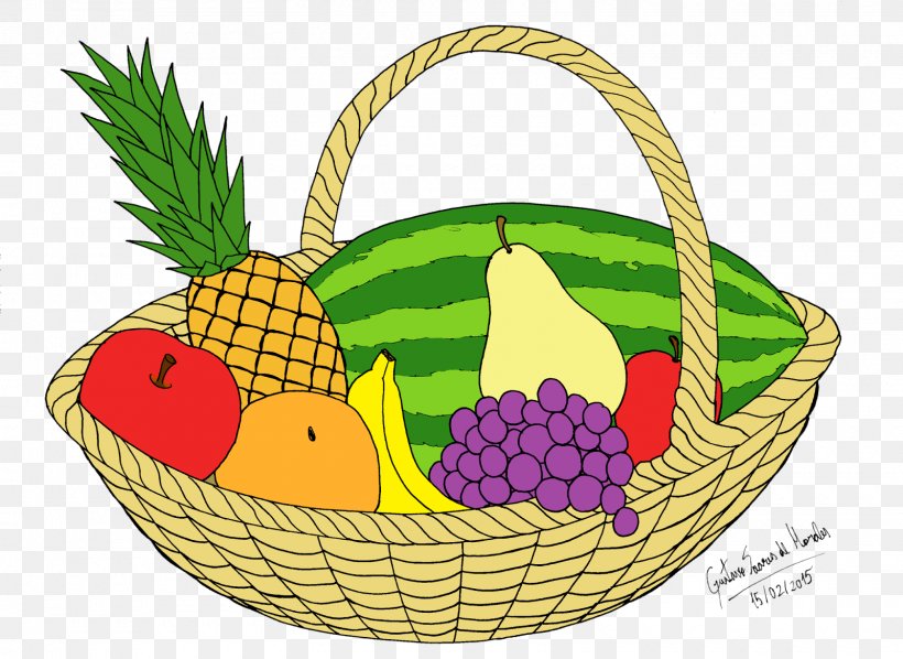 Basket Of Fruit Vegetarian Cuisine Drawing, PNG, 1600x1168px, Fruit, Basket, Basket Of Fruit, Coloring Book, Commodity Download Free