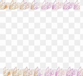 Gradient Color Hand-painted Leaf Borders PNG