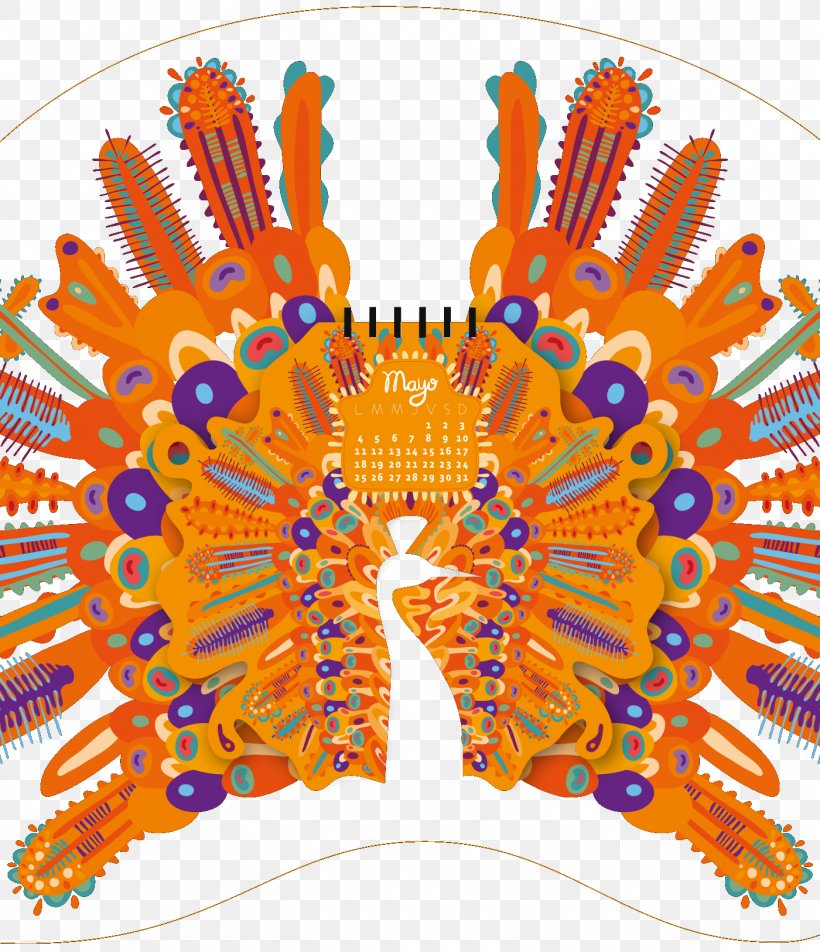 Peafowl Illustration, PNG, 1400x1626px, Peafowl, Art, Orange, Symmetry Download Free