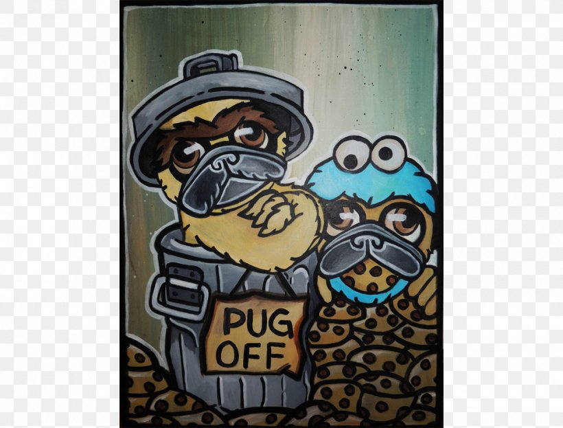 Pug Street Art Poster Graffiti, PNG, 980x745px, Pug, Animated Cartoon, Art, Carnivoran, Dog Download Free
