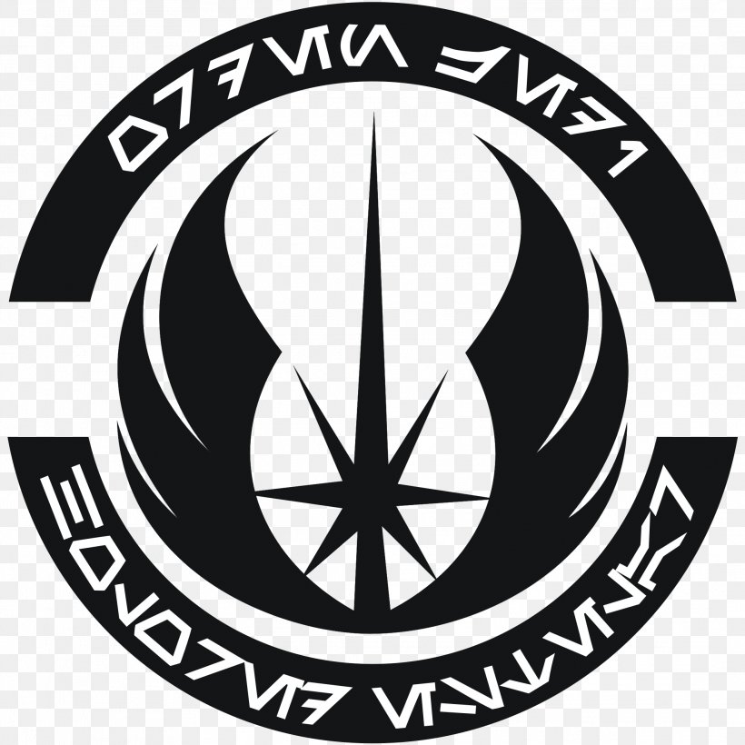 The New Jedi Order YouTube Star Wars Palpatine, PNG, 2131x2131px, Jedi, Black And White, Brand, Emblem, Force Download Free