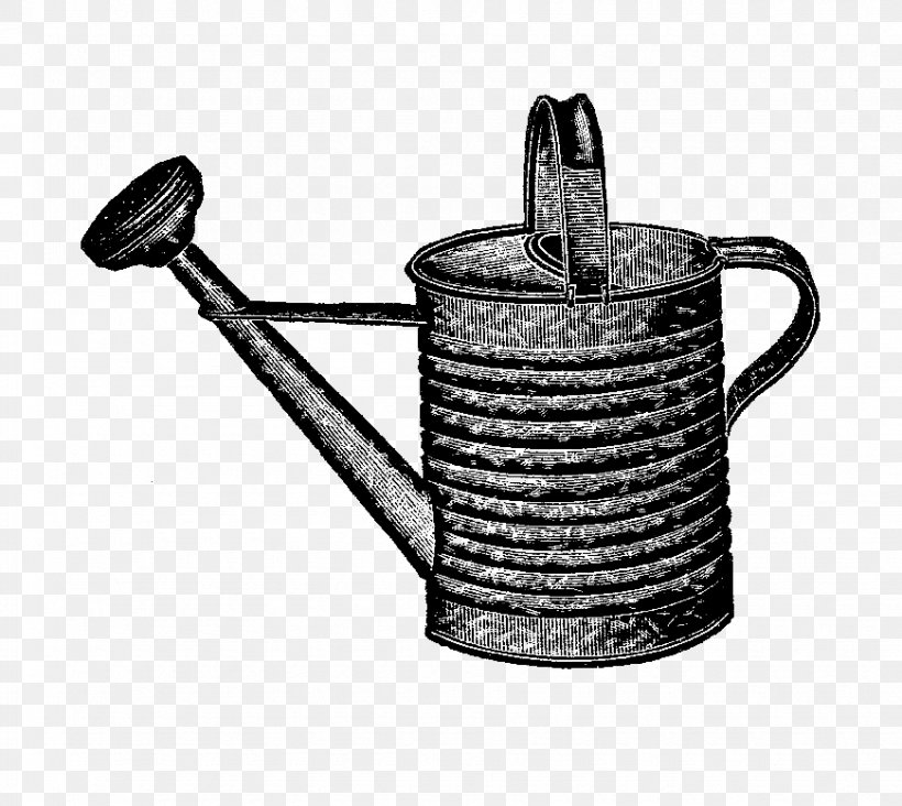 Watering Cans Garden Clip Art, PNG, 870x777px, Watering Cans, Black And White, Blog, Free Content, Garden Download Free