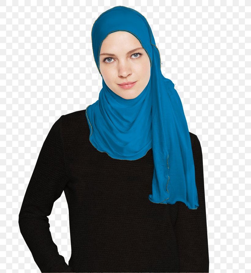 T-shirt Hijab Scarf Shawl Blue, PNG, 768x892px, Tshirt, Aqua, Blue, Color, Electric Blue Download Free