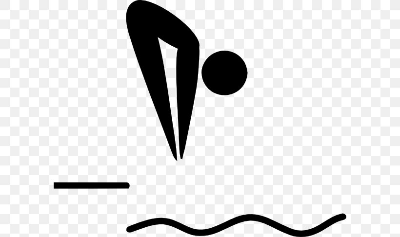Diving Boards Springboard & Platform Diving Clip Art, PNG, 600x487px, Diving Boards, Black, Black And White, Brand, Diving Download Free