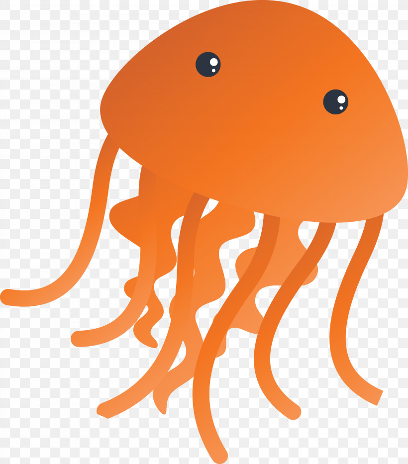 Orange, PNG, 2635x2999px, Octopus, Animal Figure, Cartoon, Giant Pacific Octopus, Orange Download Free
