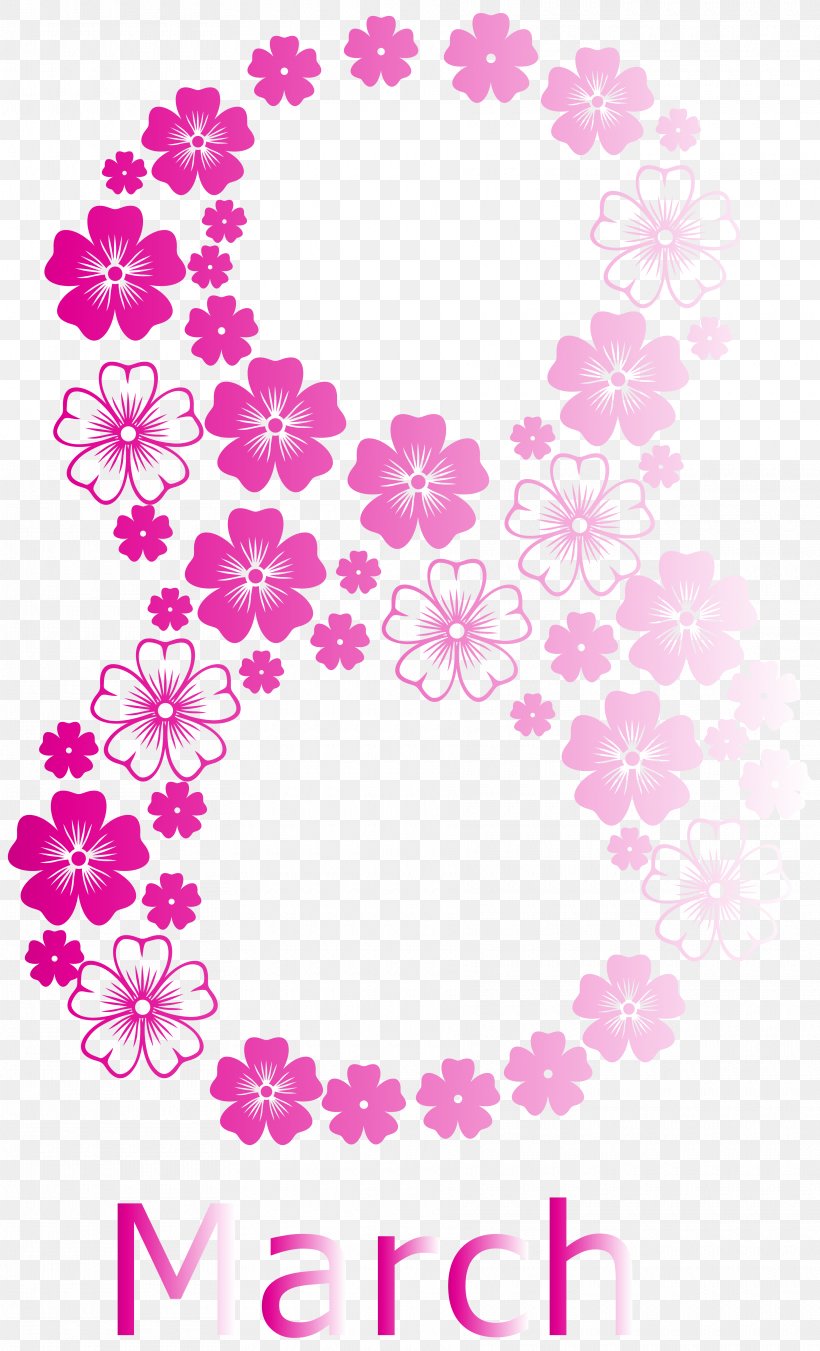 International Women's Day March 8 Clip Art, PNG, 3640x6001px, International Women S Day, Area, Floral Design, Flower, Heart Download Free