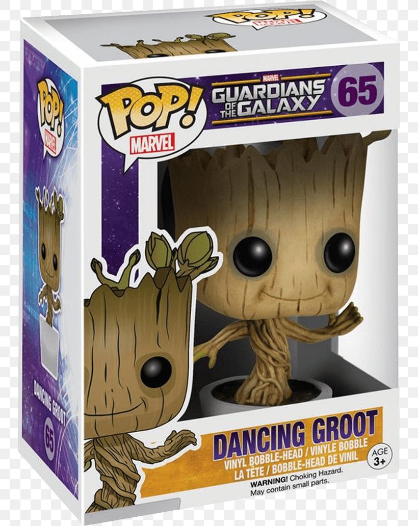 Marvel Guardians Of The Galaxy Dancing Groot Rocket Raccoon Action & Toy Figures Funko, PNG, 750x1032px, Groot, Action Toy Figures, Bobblehead, Figurine, Funko Download Free