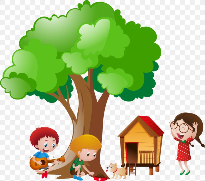 children clipart hd tree