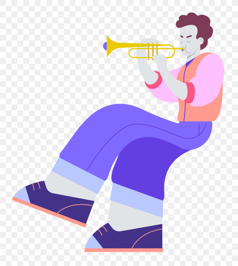 Playing The Trumpet Music, PNG, 2235x2500px, Music, Behavior, Cartoon, Geometry, Human Download Free