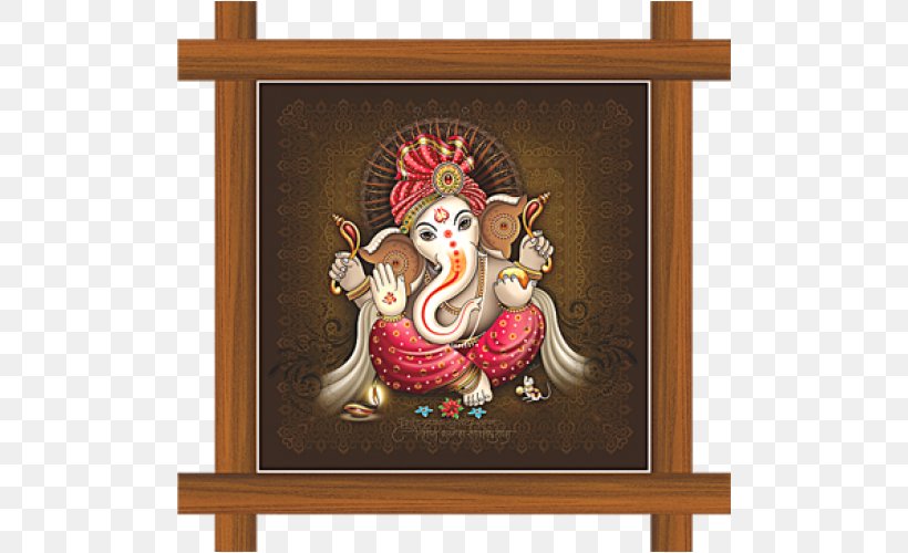 Ganesha Painting Indian Art Mural, PNG, 500x500px, Ganesha, Abstract Art, Art, Art Museum, Canvas Download Free