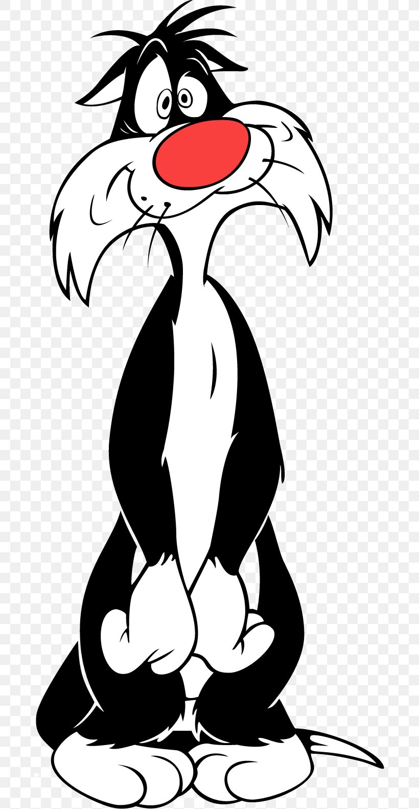 Sylvester Tweety Porky Pig Bugs Bunny Cat, PNG, 685x1582px, Sylvester, Art, Artwork, Beak, Bird Download Free