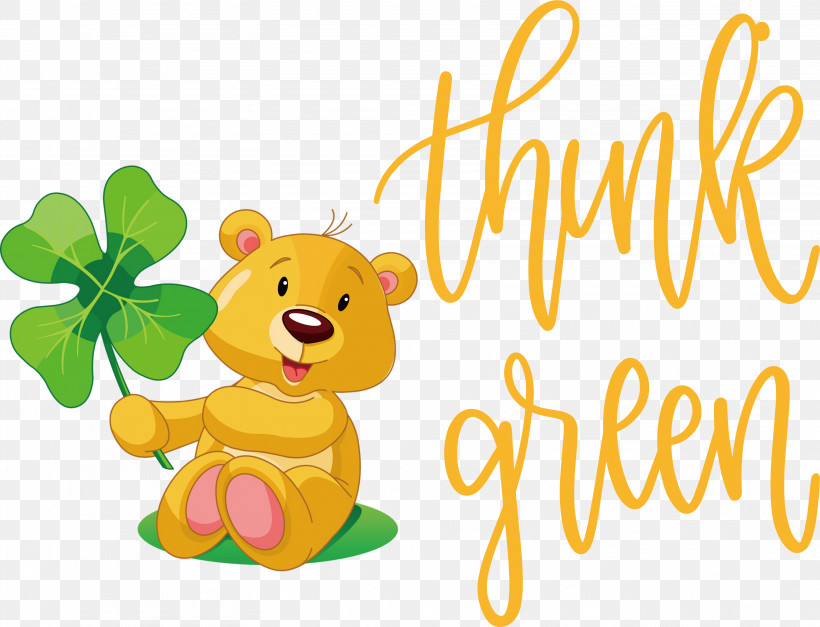 Think Green St Patricks Day Saint Patrick, PNG, 3141x2405px, St Patricks Day, Bears, Brown Bear, Giant Panda, Good Luck Bear Download Free