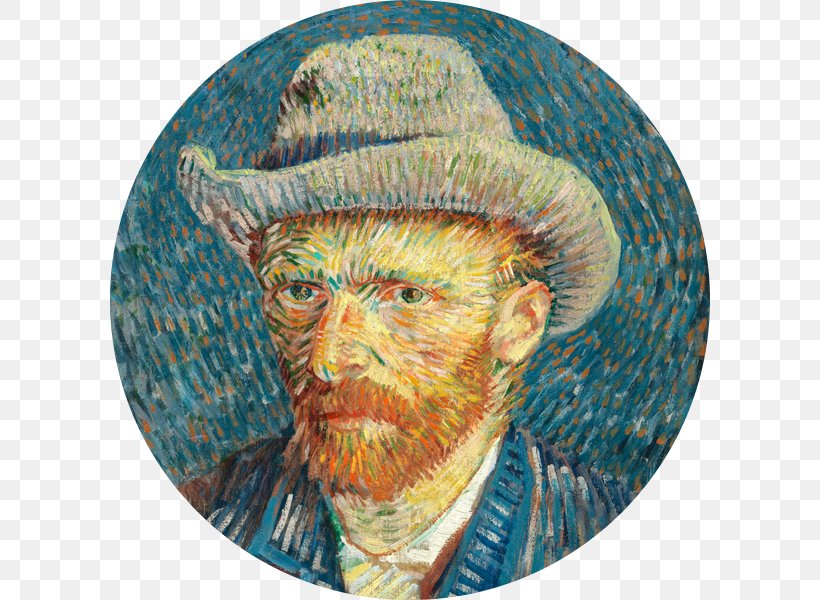 Van Gogh Museum Van Gogh Self-portrait Self-Portrait With Grey Felt Hat Self-Portrait With A Straw Hat The Starry Night, PNG, 600x600px, Van Gogh Museum, Art, Artist, Facial Hair, Google Arts Culture Download Free