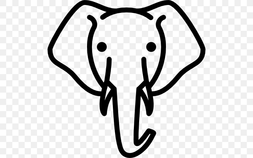 Elephant, PNG, 512x512px, Elephant, African Elephant, Artwork, Black, Black And White Download Free