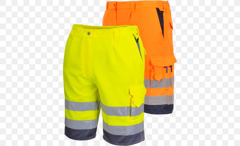 T-shirt Trunks Yellow Bermuda Shorts High-visibility Clothing, PNG, 500x500px, Tshirt, Active Shorts, Bermuda Shorts, Blouson, Clothing Download Free