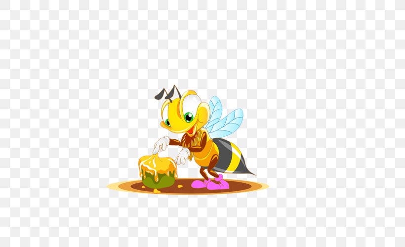 Honey Bee Bee Sting Beehive, PNG, 500x500px, Bee, Bee Sting, Beehive, Bumblebee, Cartoon Download Free