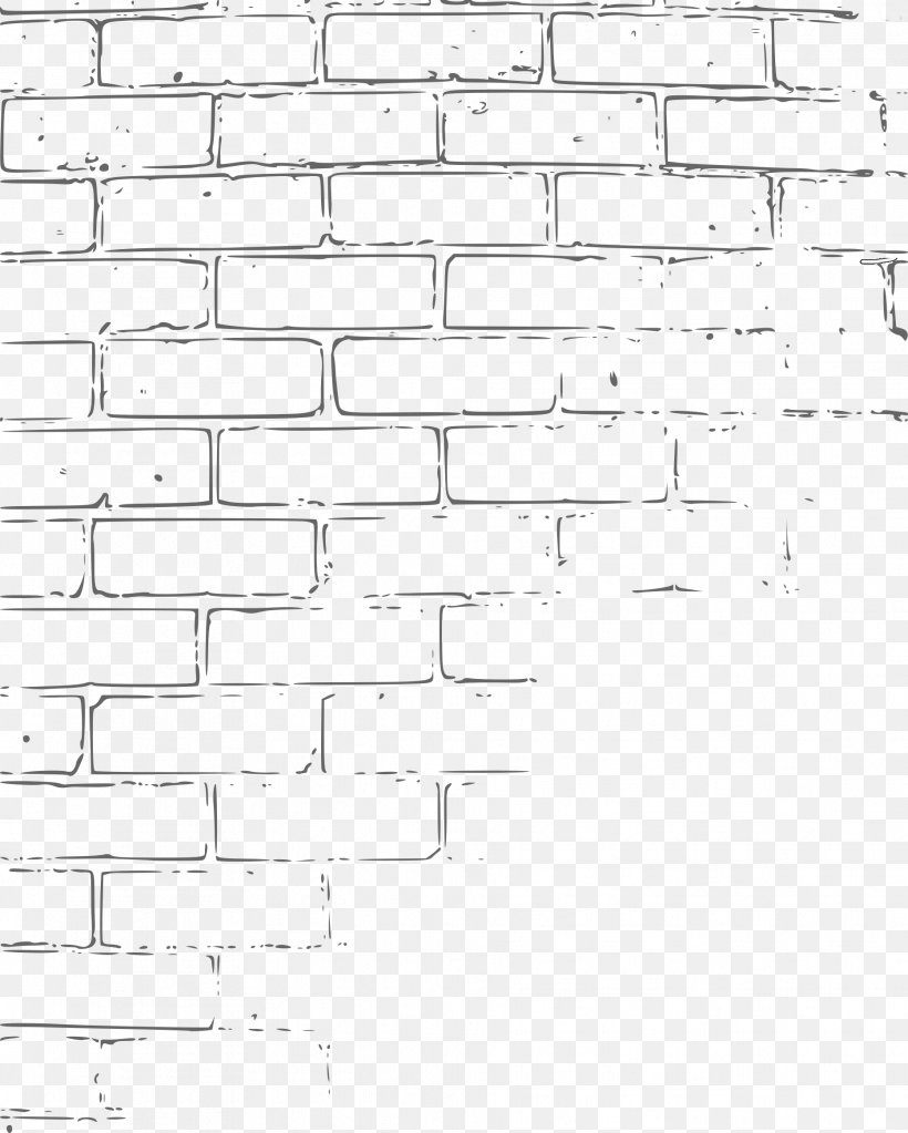 Brick Drawing Wall Clip Art, PNG, 1866x2328px, Brick, Area, Art, Black And White, Building Download Free