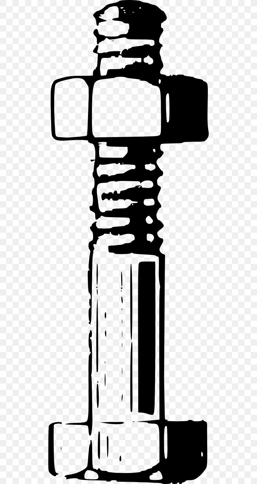 Nut Bolt Clip Art, PNG, 512x1540px, Nut, Auto Part, Black And White, Bolt, Bolted Joint Download Free