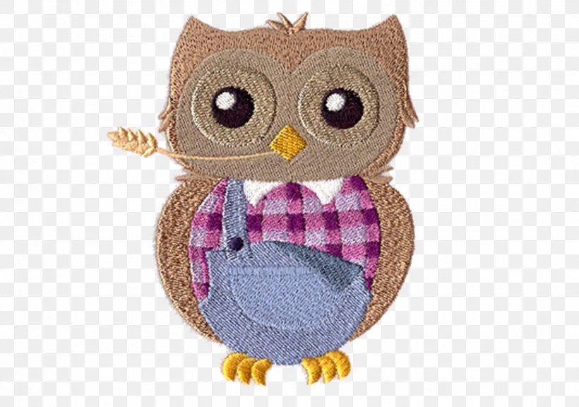 Owl Machine Embroidery Clothing Overall, PNG, 1913x1346px, Owl, Bib, Bird, Bird Of Prey, Clothing Download Free
