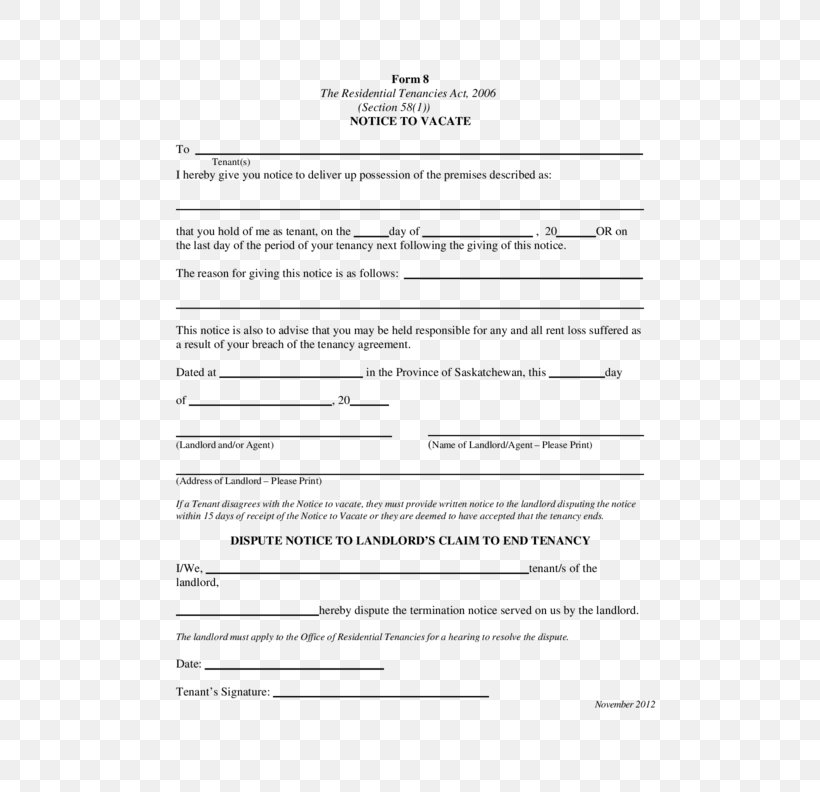 Portable Document Format Landlord Eviction Template, PNG, 612x792px, Document, Area, Diagram, Eviction, Form Download Free
