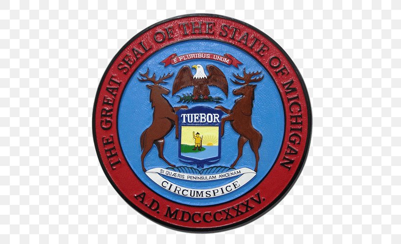 Seal Of Michigan Indiana Illinois Missouri, PNG, 500x500px, Michigan, Badge, Emblem, Great Seal Of The United States, Illinois Download Free