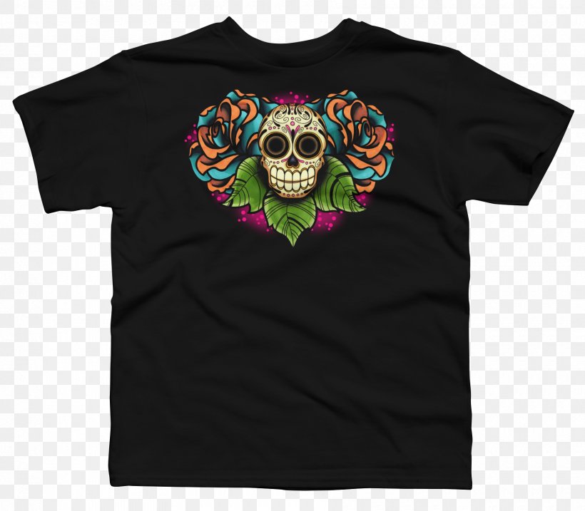 T-shirt Calavera Skull Day Of The Dead Death, PNG, 1800x1575px, Tshirt, Art, Bluza, Bone, Brand Download Free