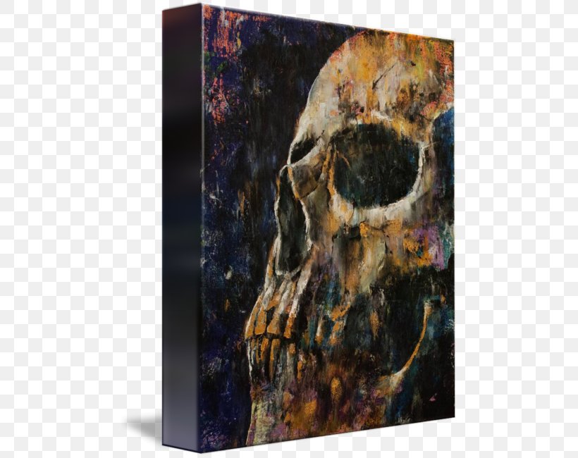 East Urban Home Michael Creese Gold Skull Shower Curtain Painting Art Douchegordijn, PNG, 482x650px, Skull, Art, Bone, Canvas, Canvas Print Download Free