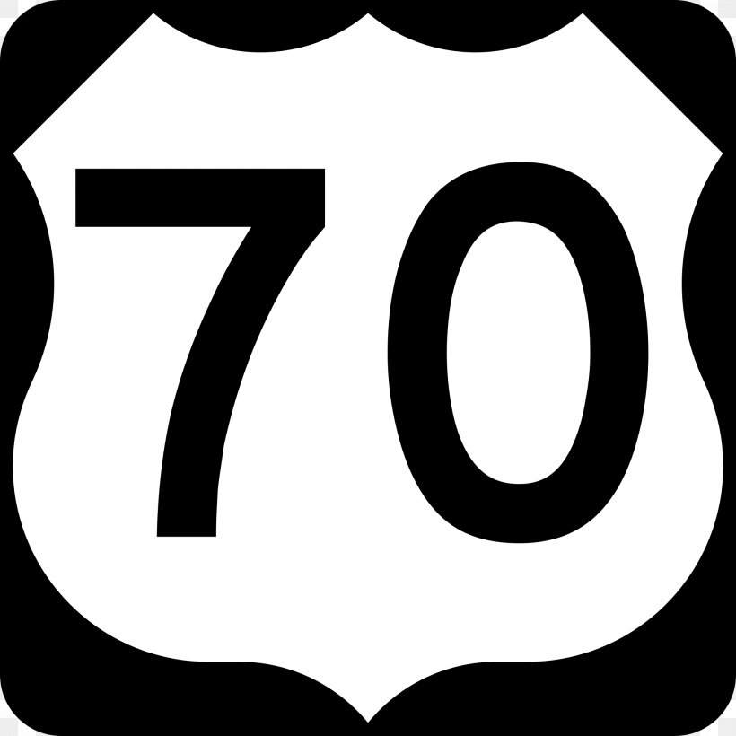 Clip Art U.S. Route 70 U.S. 70, PNG, 2000x2000px, Us Route 70, Area, Black, Black And White, Brand Download Free