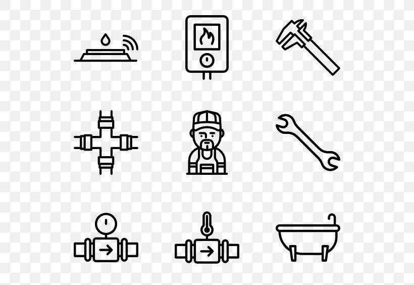 Plumbing Plumber Clip Art, PNG, 600x564px, Plumbing, Area, Black, Black And White, Brand Download Free
